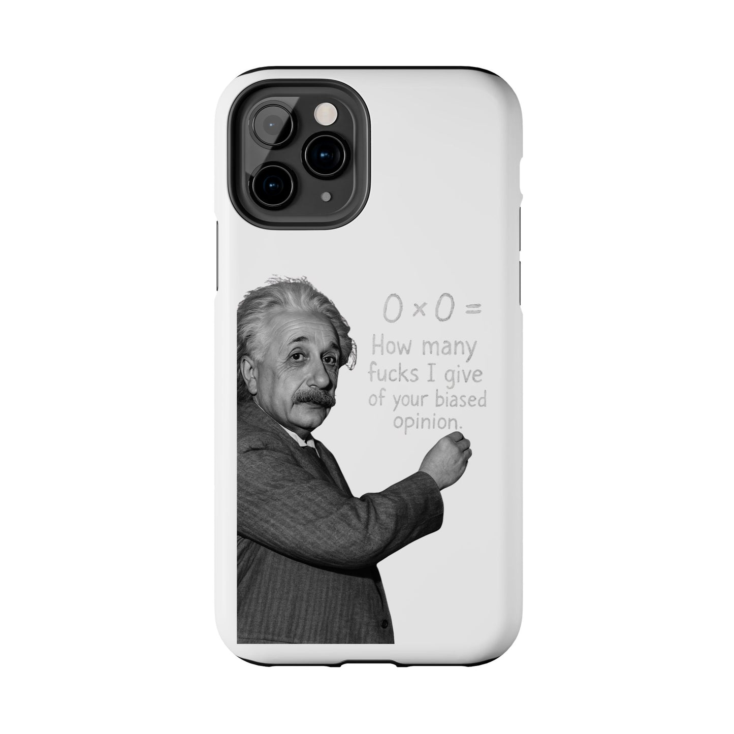 Funny Tough Phone Case with Einstein Quote - Perfect for Science Lovers