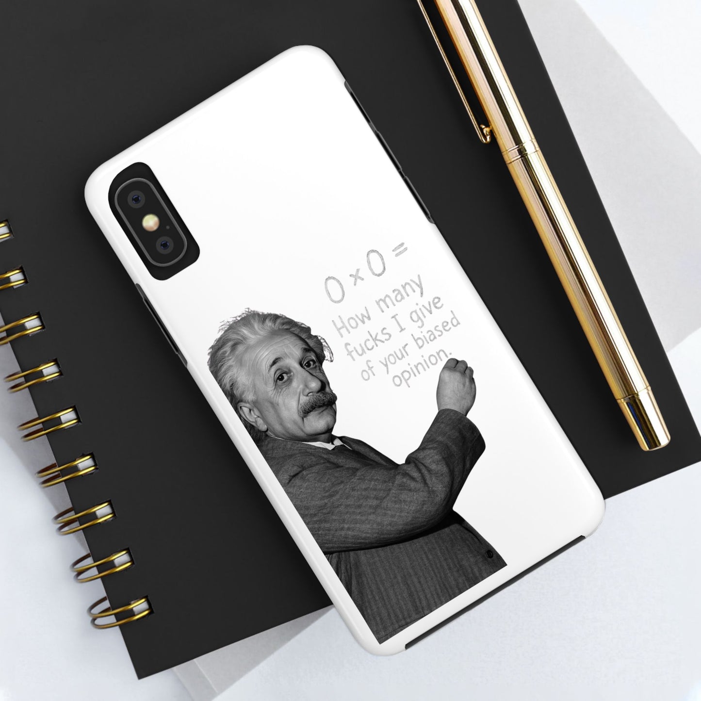 Funny Tough Phone Case with Einstein Quote - Perfect for Science Lovers