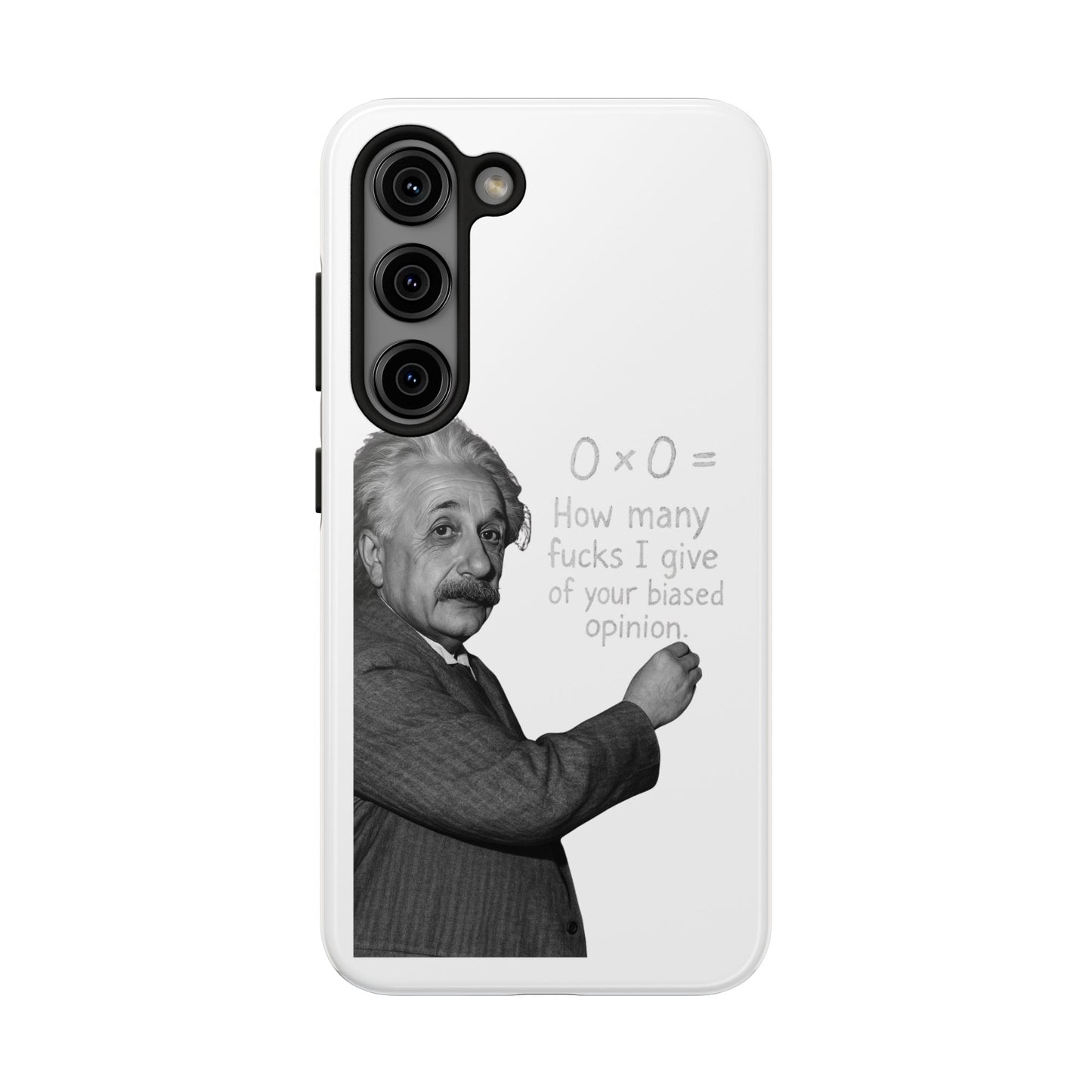 Funny Tough Phone Case with Einstein Quote - Perfect for Science Lovers