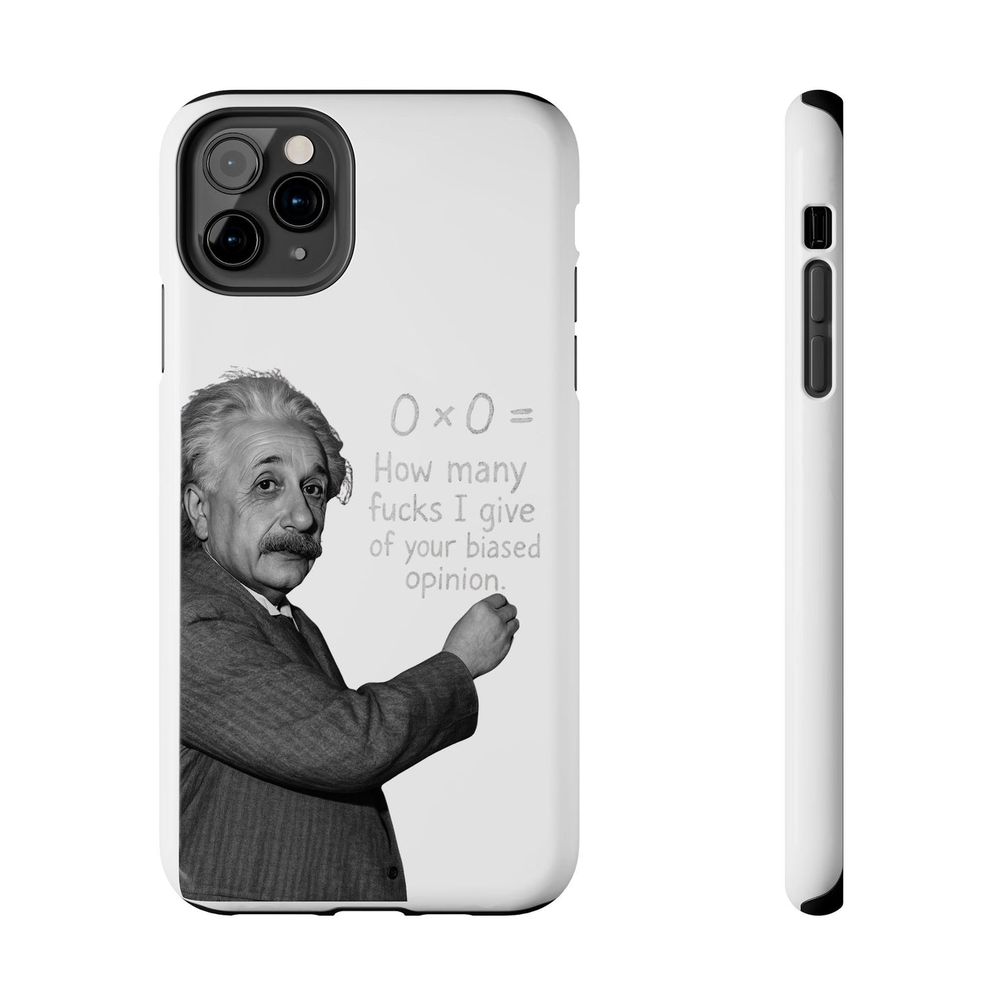 Funny Tough Phone Case with Einstein Quote - Perfect for Science Lovers
