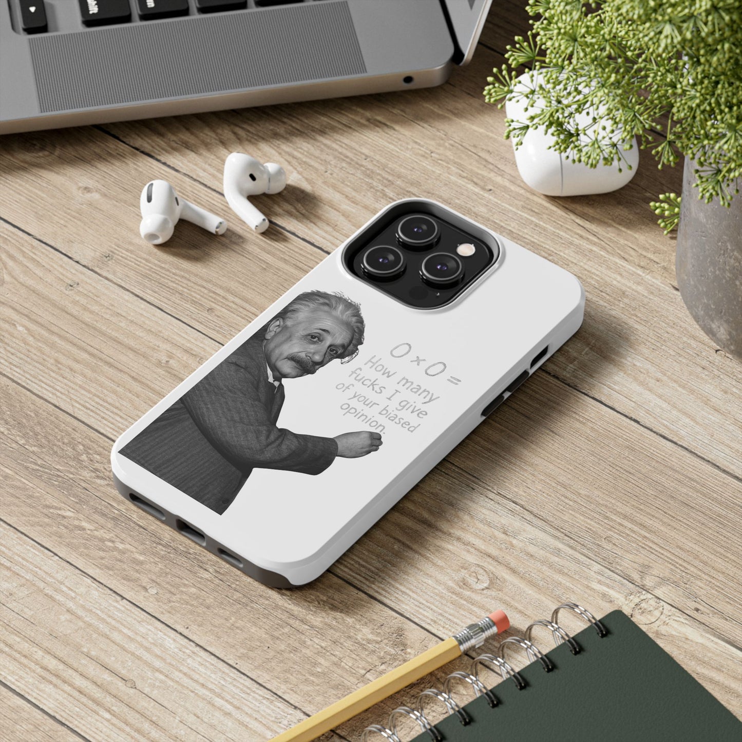 Funny Tough Phone Case with Einstein Quote - Perfect for Science Lovers