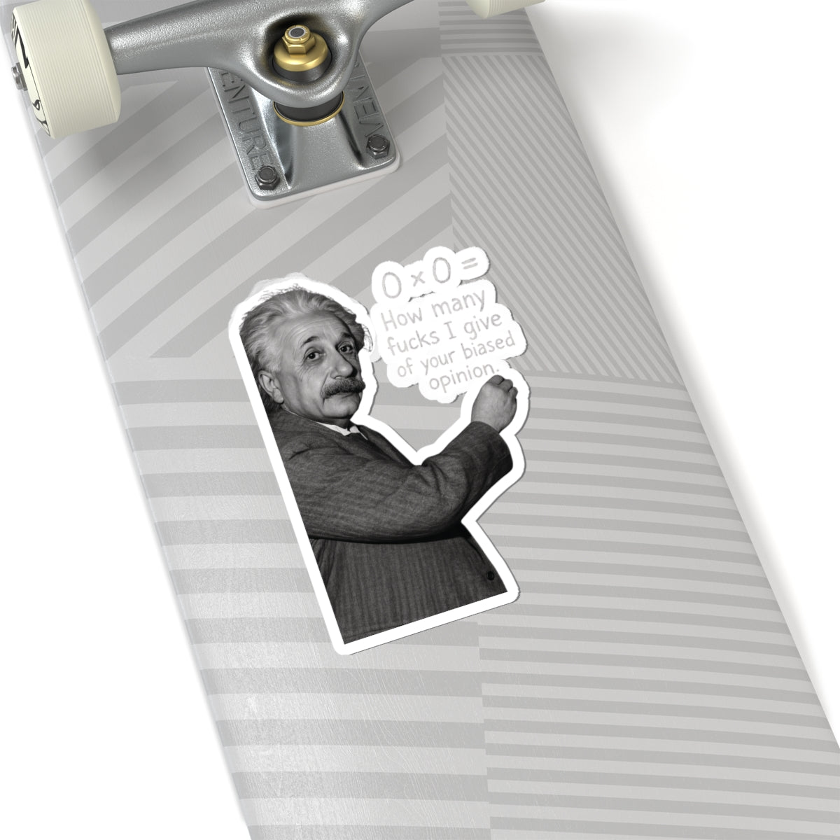 Funny Einstein Quote Kiss-Cut Stickers - How Many F*cks I Give - Great for Laptops, Journals, and Gifts