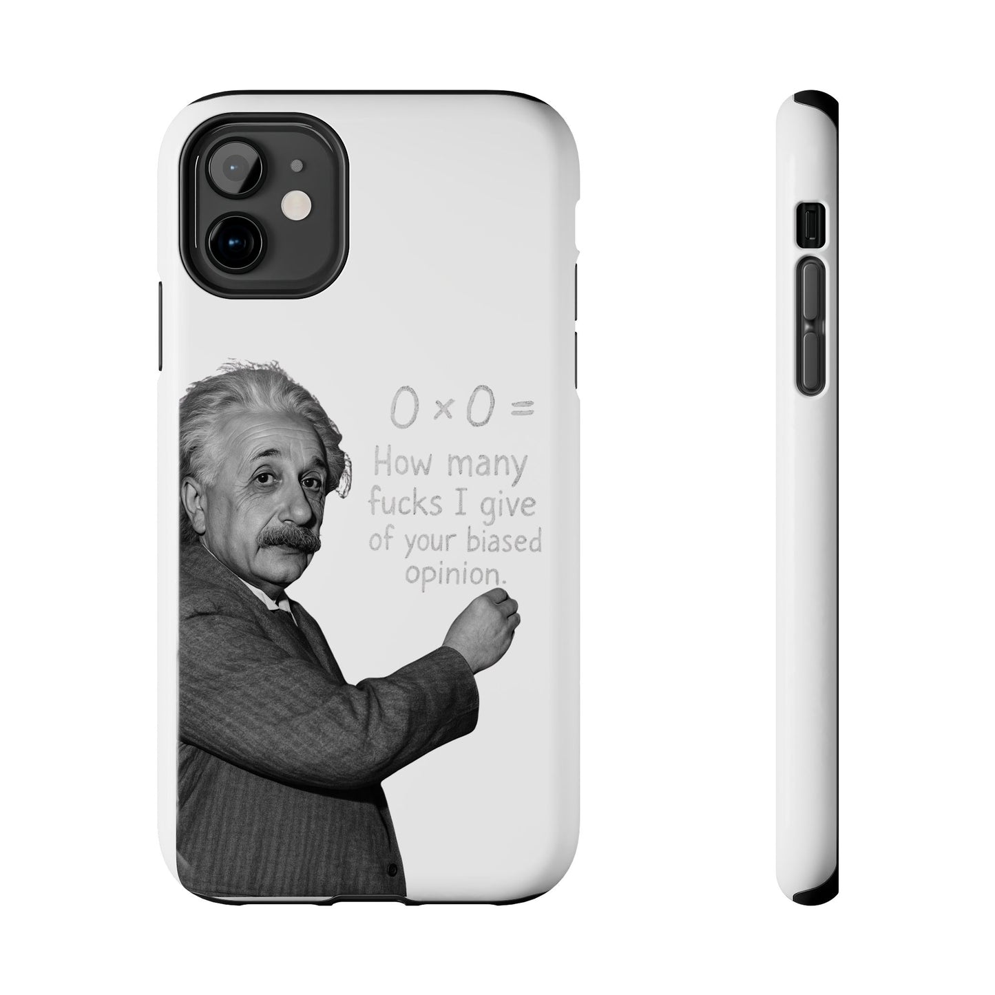 Funny Tough Phone Case with Einstein Quote - Perfect for Science Lovers
