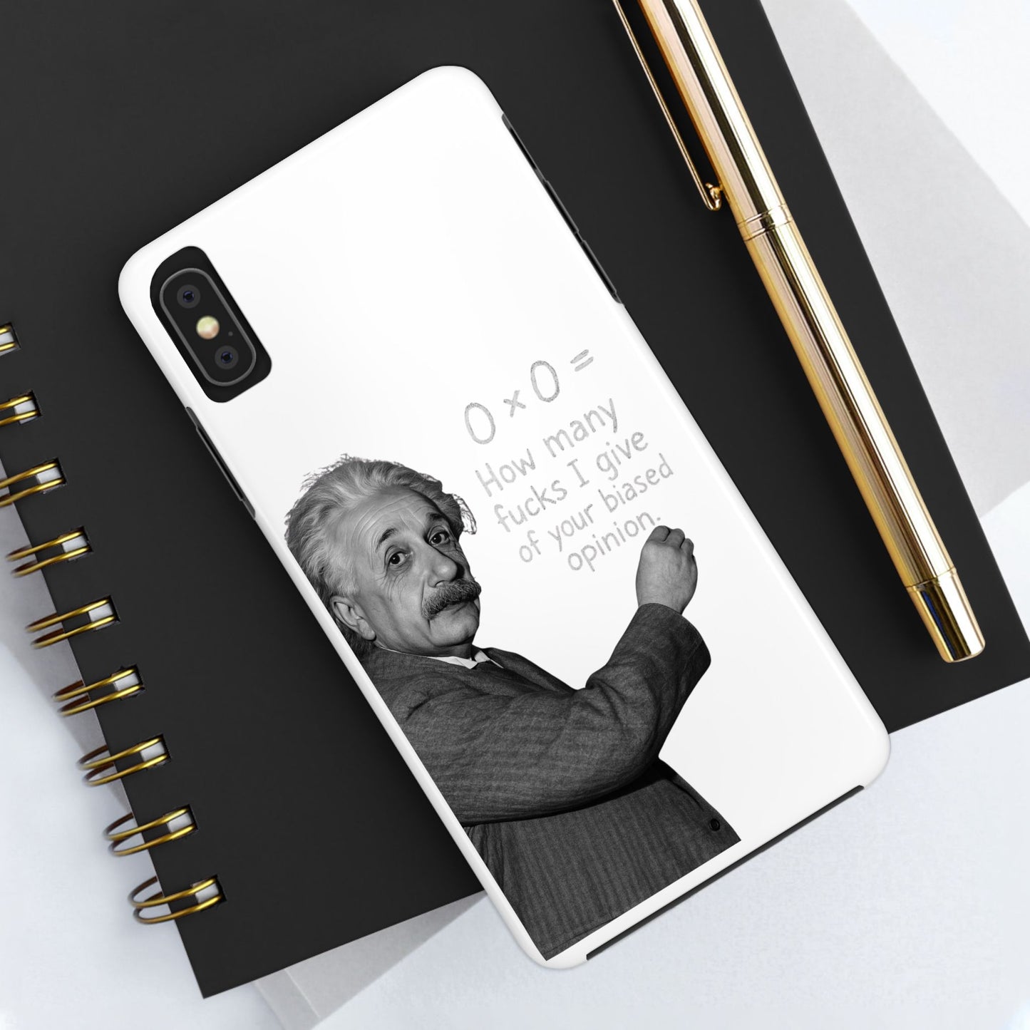 Funny Tough Phone Case with Einstein Quote - Perfect for Science Lovers