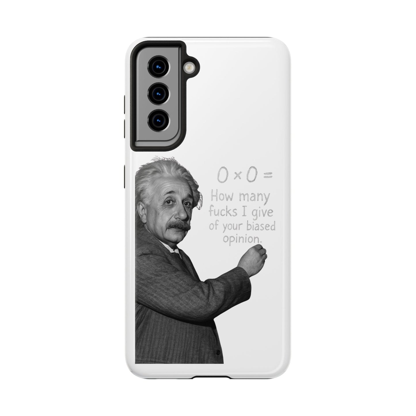 Funny Tough Phone Case with Einstein Quote - Perfect for Science Lovers