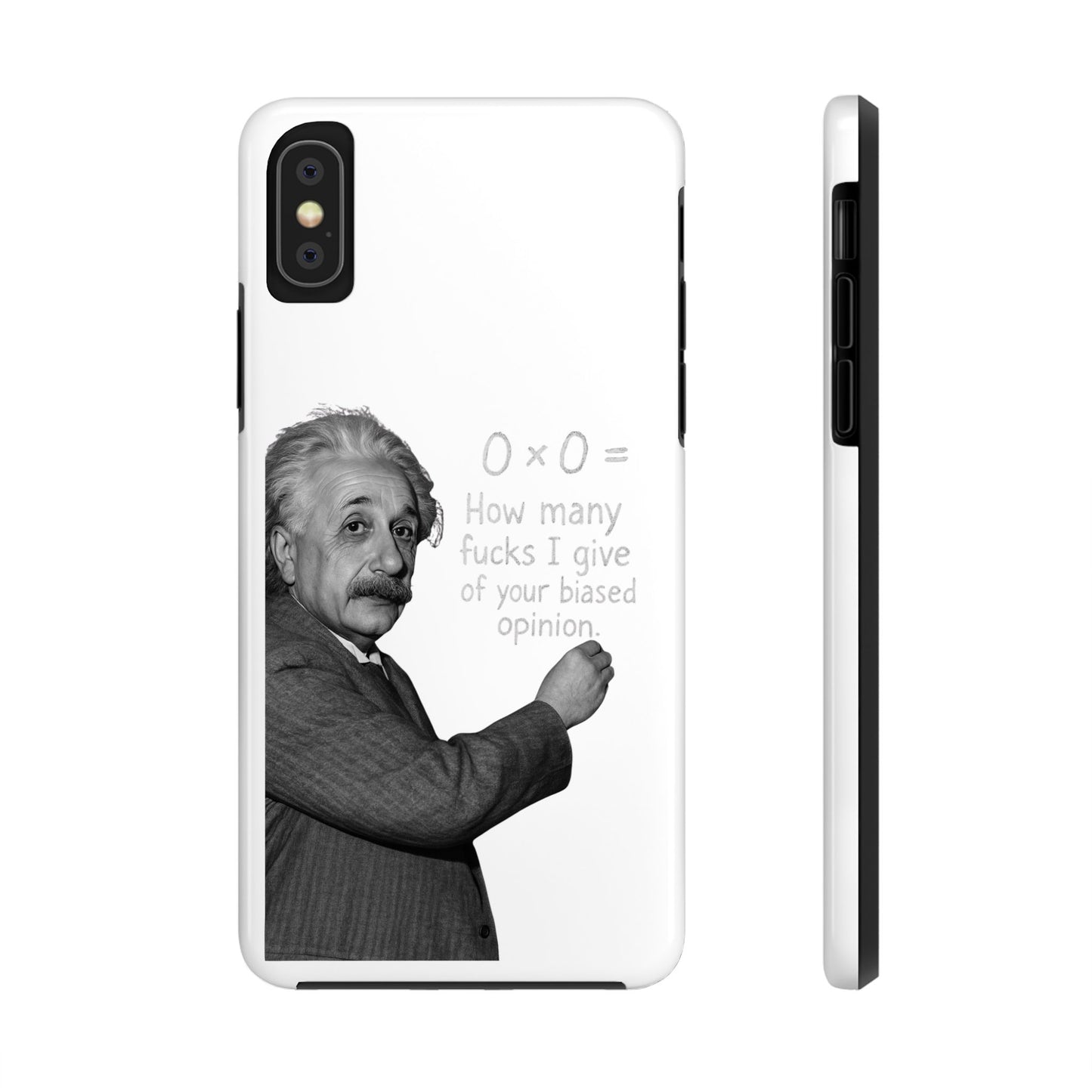Funny Tough Phone Case with Einstein Quote - Perfect for Science Lovers